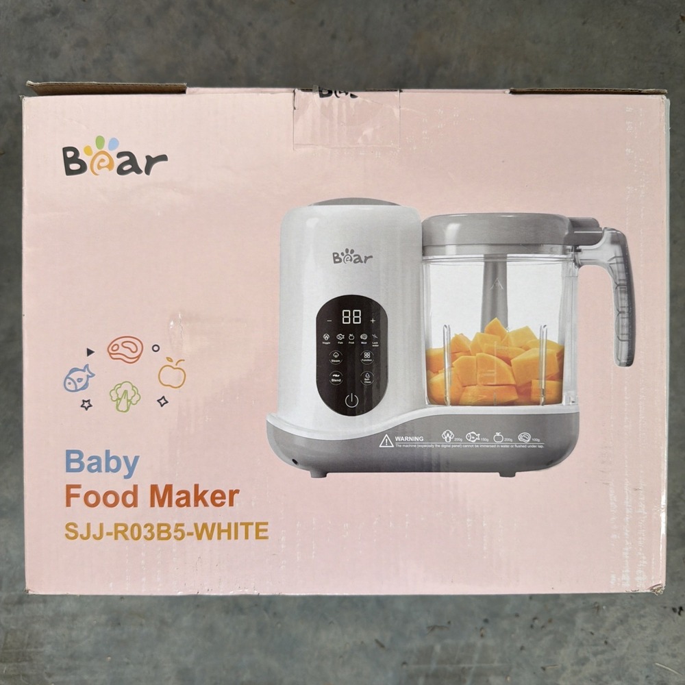 Bear 2024 Baby Food Maker | One Step Baby Food Processor Steamer Puree Blender